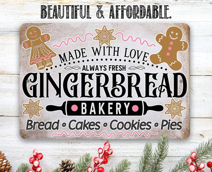 Gingerbread Bakery - Metal Sign