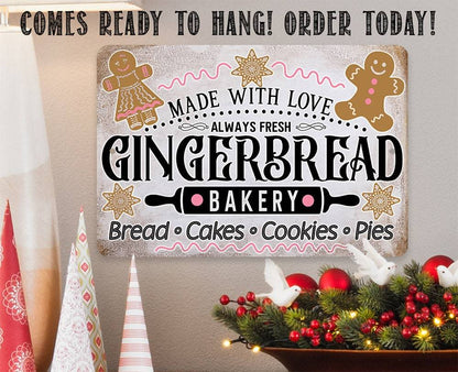 Gingerbread Bakery - Metal Sign