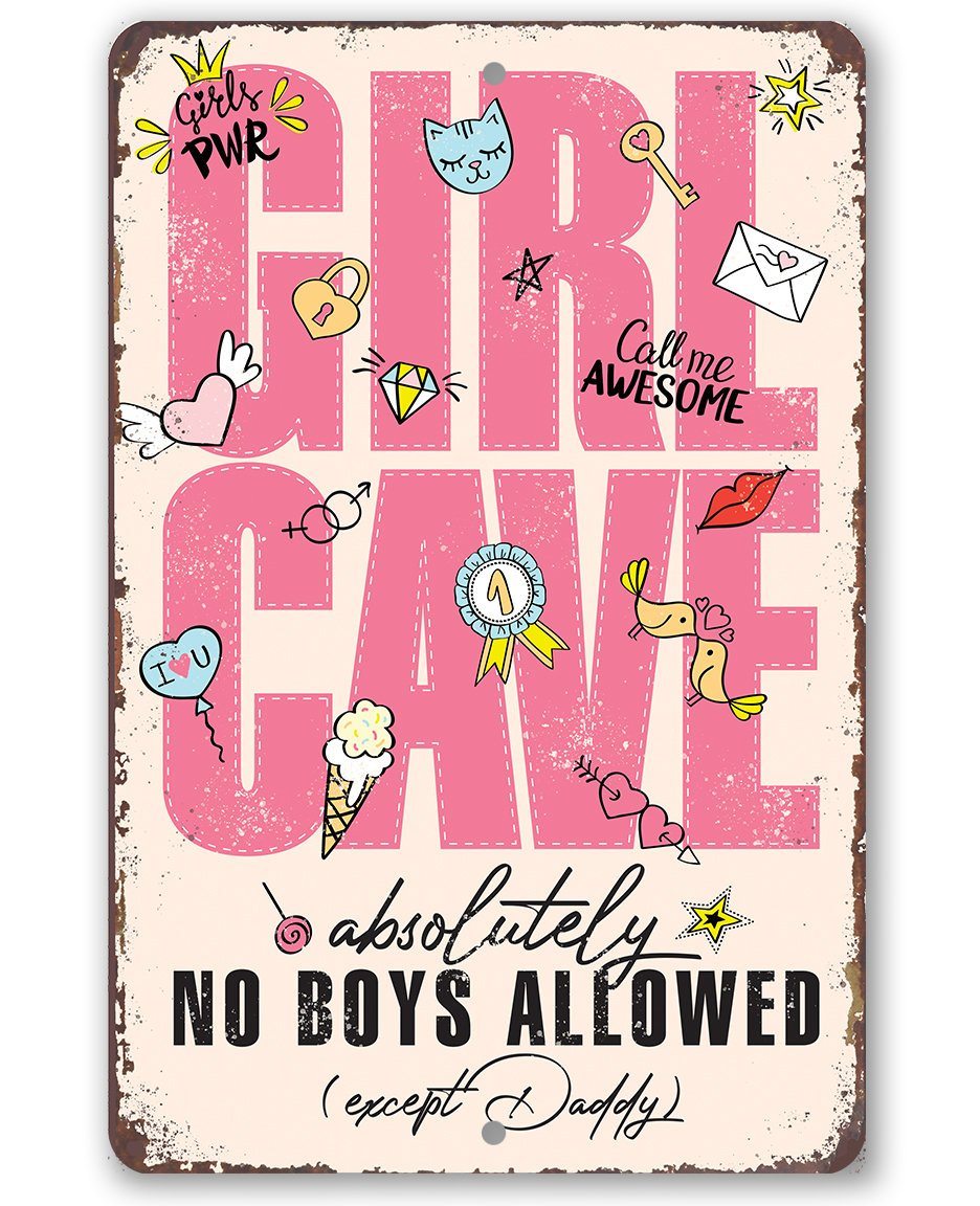 Girl Cave - Metal Sign
