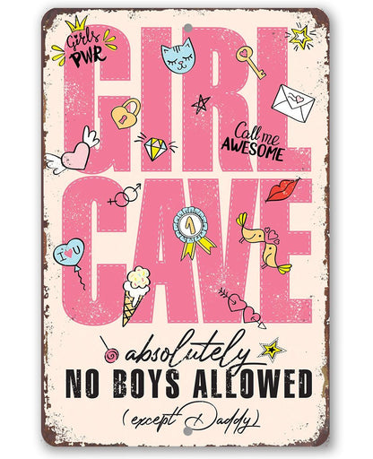 Girl Cave - Metal Sign