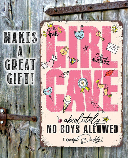 Girl Cave - Metal Sign