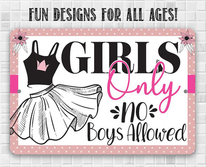 Girls Only - Metal Sign
