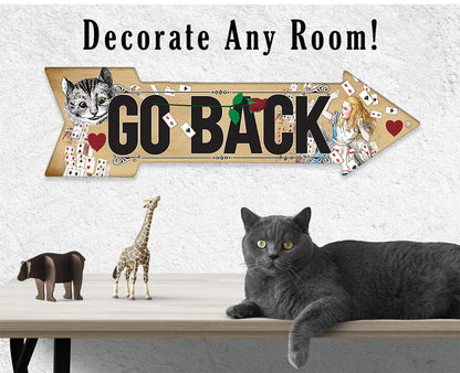 Go Back - Directional Arrow - Metal Sign