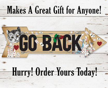 Go Back - Directional Arrow - Metal Sign