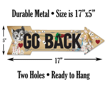 Go Back - Directional Arrow - Metal Sign