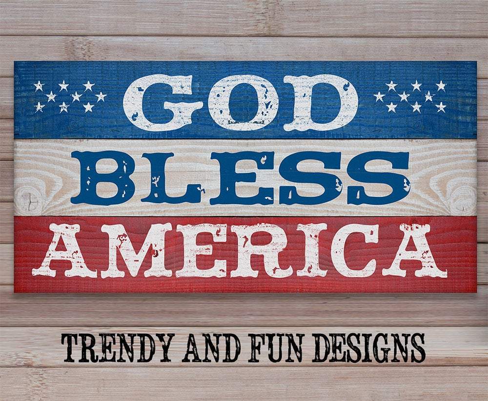 God Bless America - Canvas