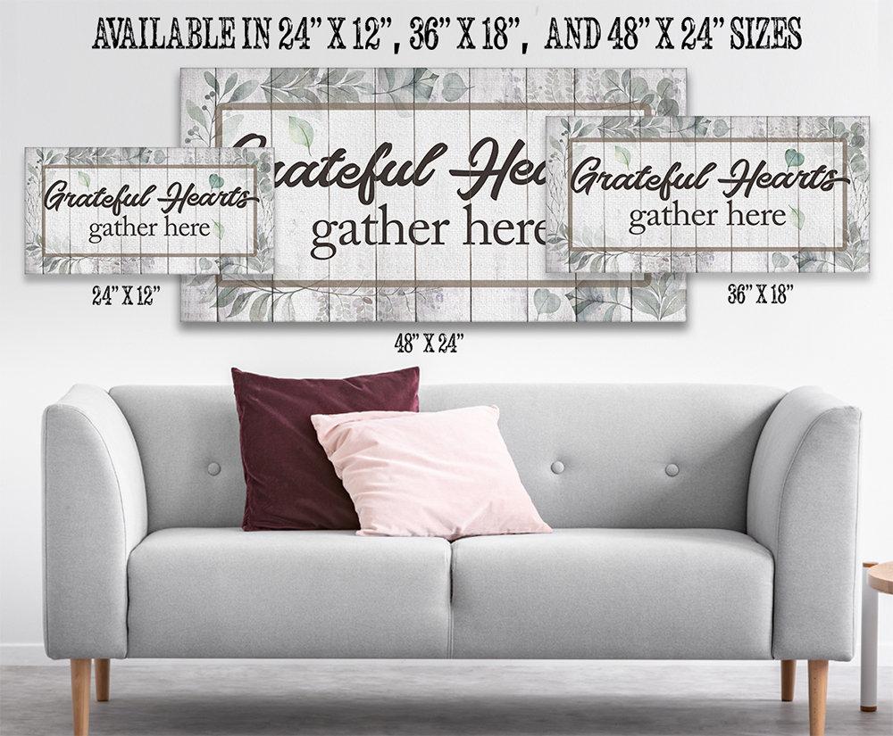 Grateful Hearts Gather Here - Canvas