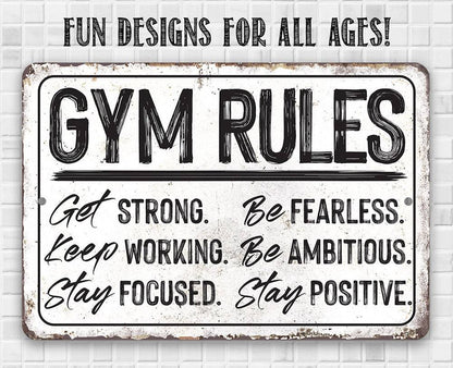 Gym Rules - Metal Sign