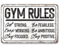 Gym Rules - Metal Sign