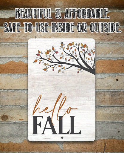 Hello Fall - Metal Sign