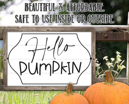 Hello Pumpkin - Metal Sign