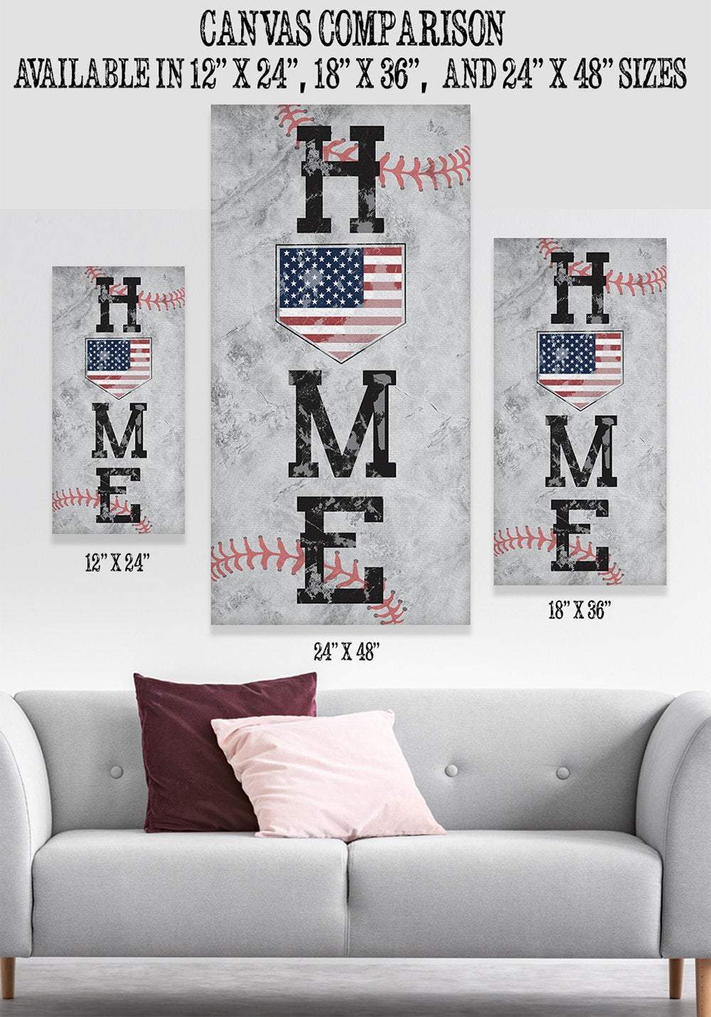 Home Baseball - Canvas