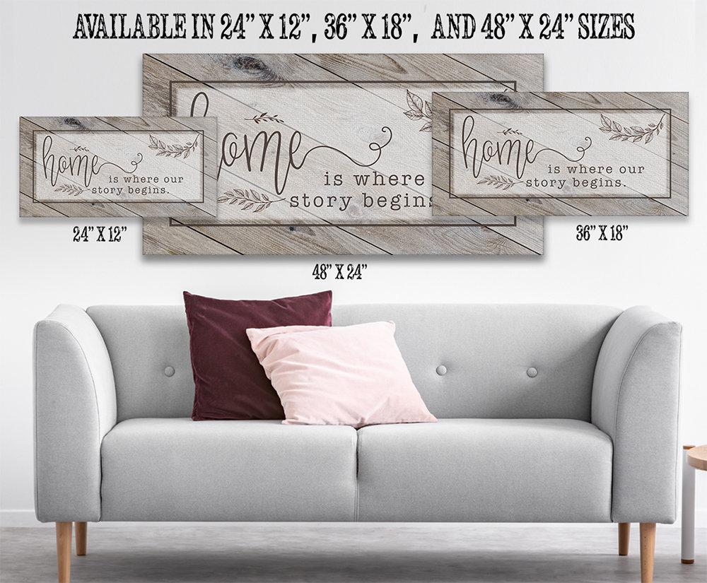 Home Is Where Our Story Begins - Canvas