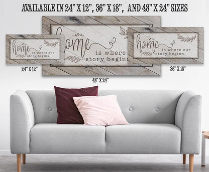 Home Is Where Our Story Begins - Canvas