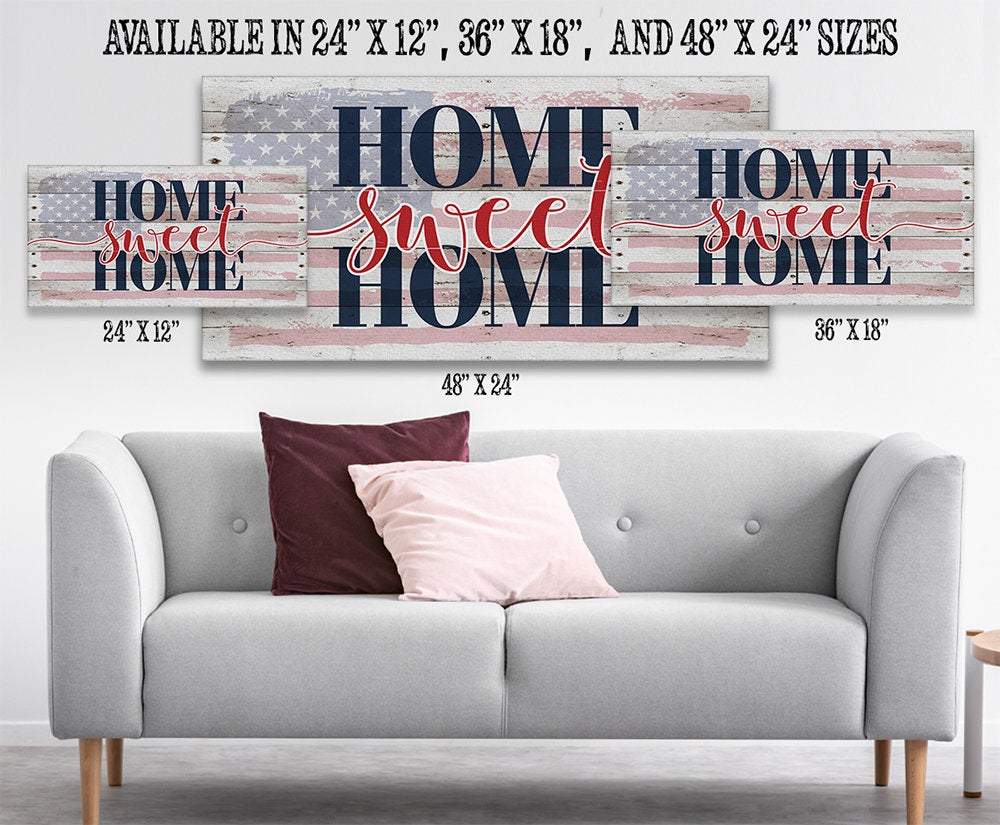 Home Sweet Home Flag - Canvas
