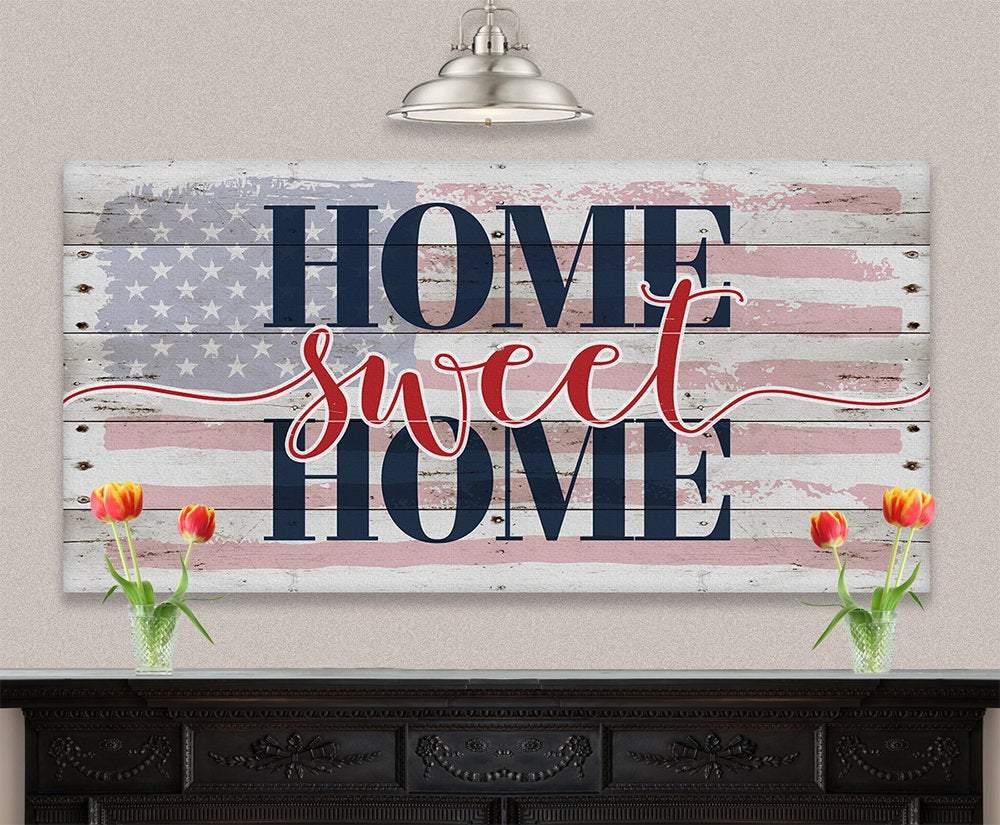 Home Sweet Home Flag - Canvas