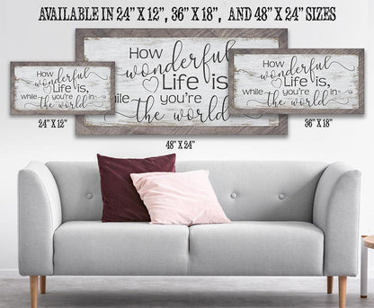 How Wonderful Life Is - Canvas