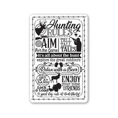 Hunting Rules - Metal Sign