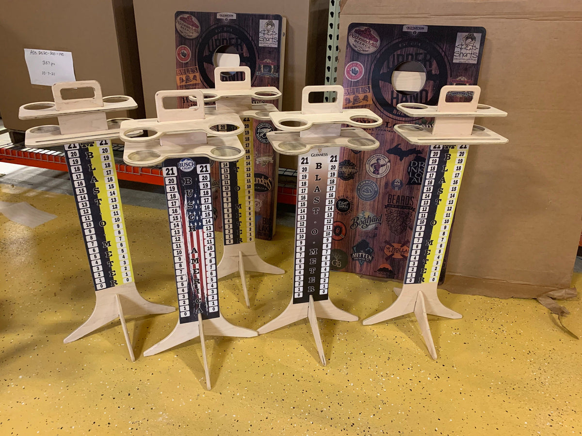 Cornhole Score Tower and Drink Holder