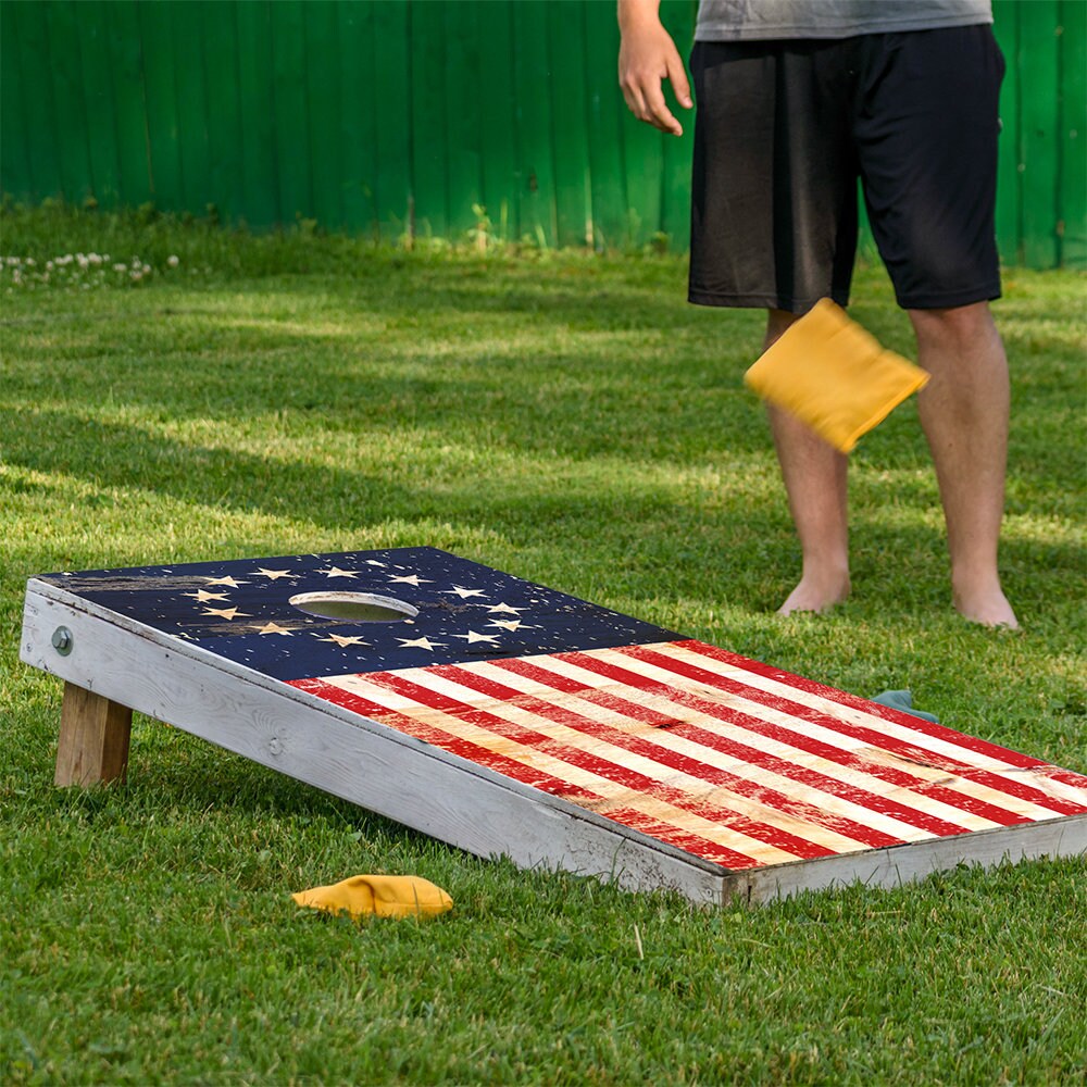 Betsy Ross Flag - Cornhole Board Wrap - Set of 2