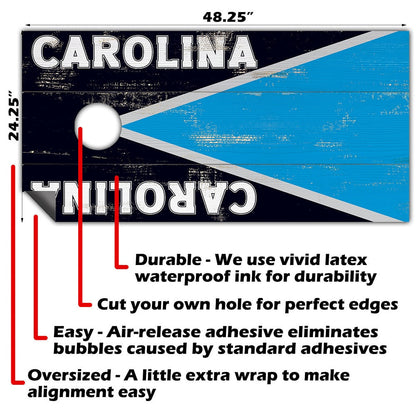Carolina Football - Cornhole Board Wrap - Set of 2