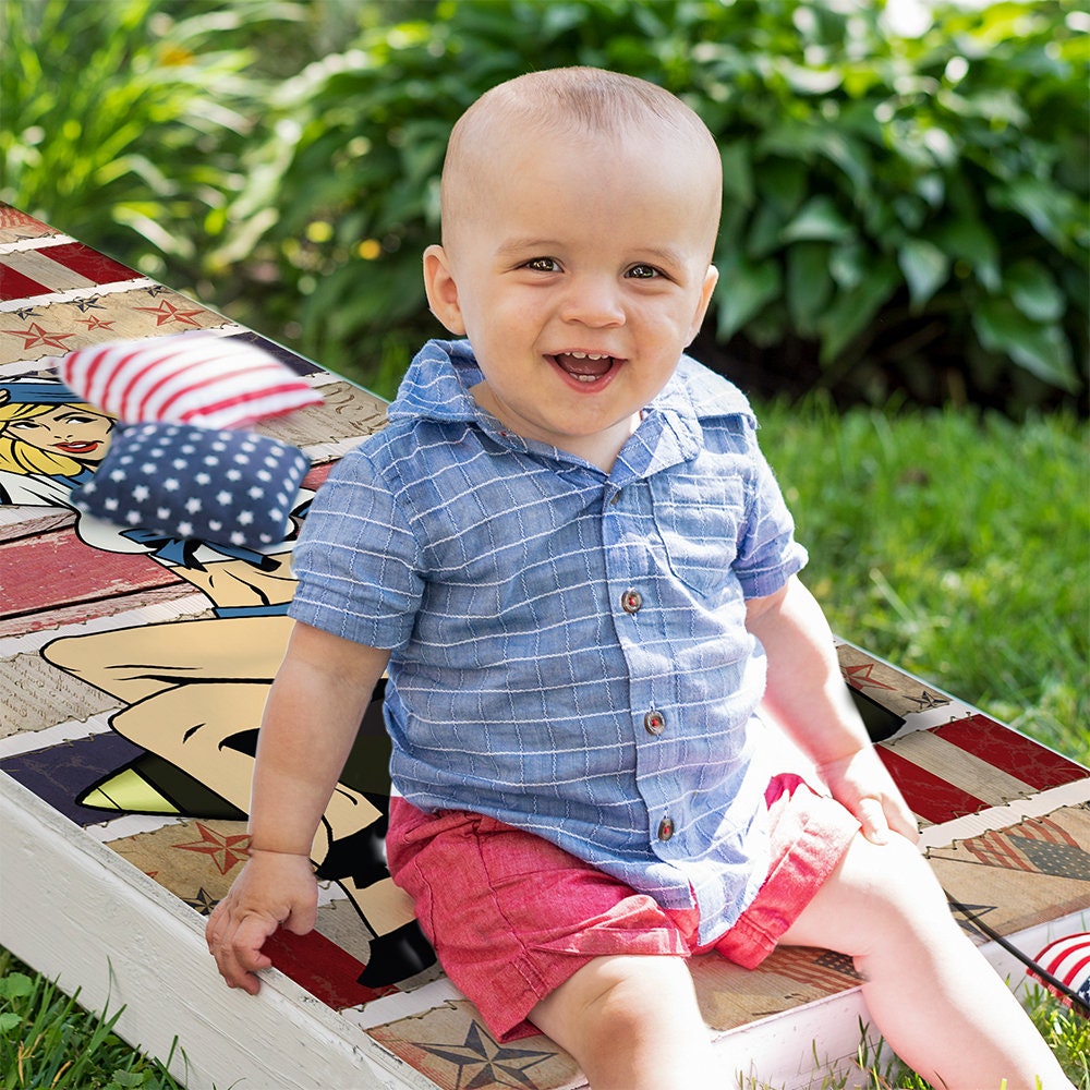 Sexy Sailor Americana - Cornhole Board Wrap - Set of 2