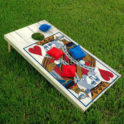 King and Queen of Hearts - Cornhole Board Wrap - Set of 2