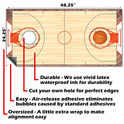 Basketball Court - Cornhole Board Wrap - Set of 2