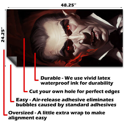 Frankenstein vs Dracula - Cornhole Board Wrap - Set of 2