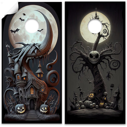 Nightmare Before Christmas - Cornhole Board Wrap - Set of 2