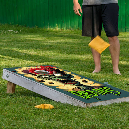 Zombie Headshot - Cornhole Board Wrap - Set of 2