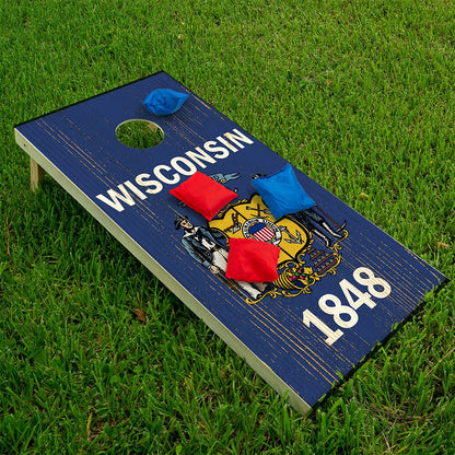 Wisconsin State - Cornhole Board Wrap - Set of 2