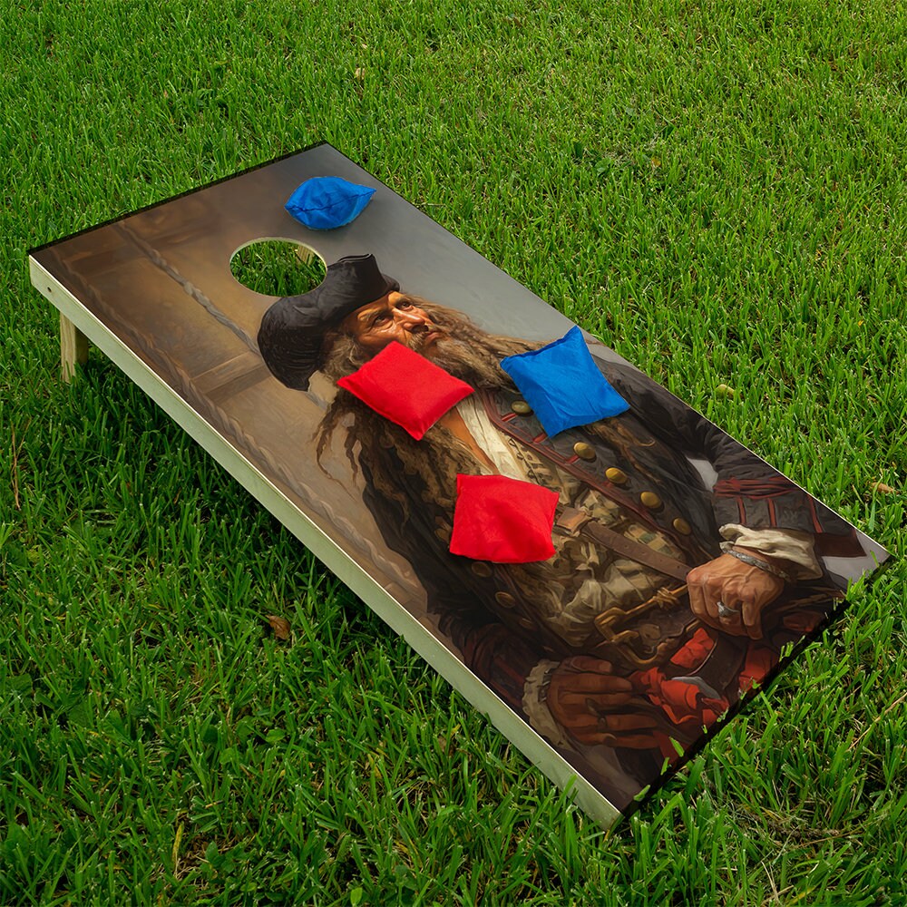 Vintage Pirates Painting - Cornhole Board Wrap - Set of 2