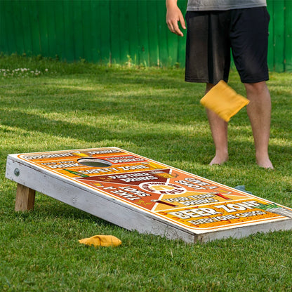 Beer Game - Cornhole Board Wrap - Set of 2
