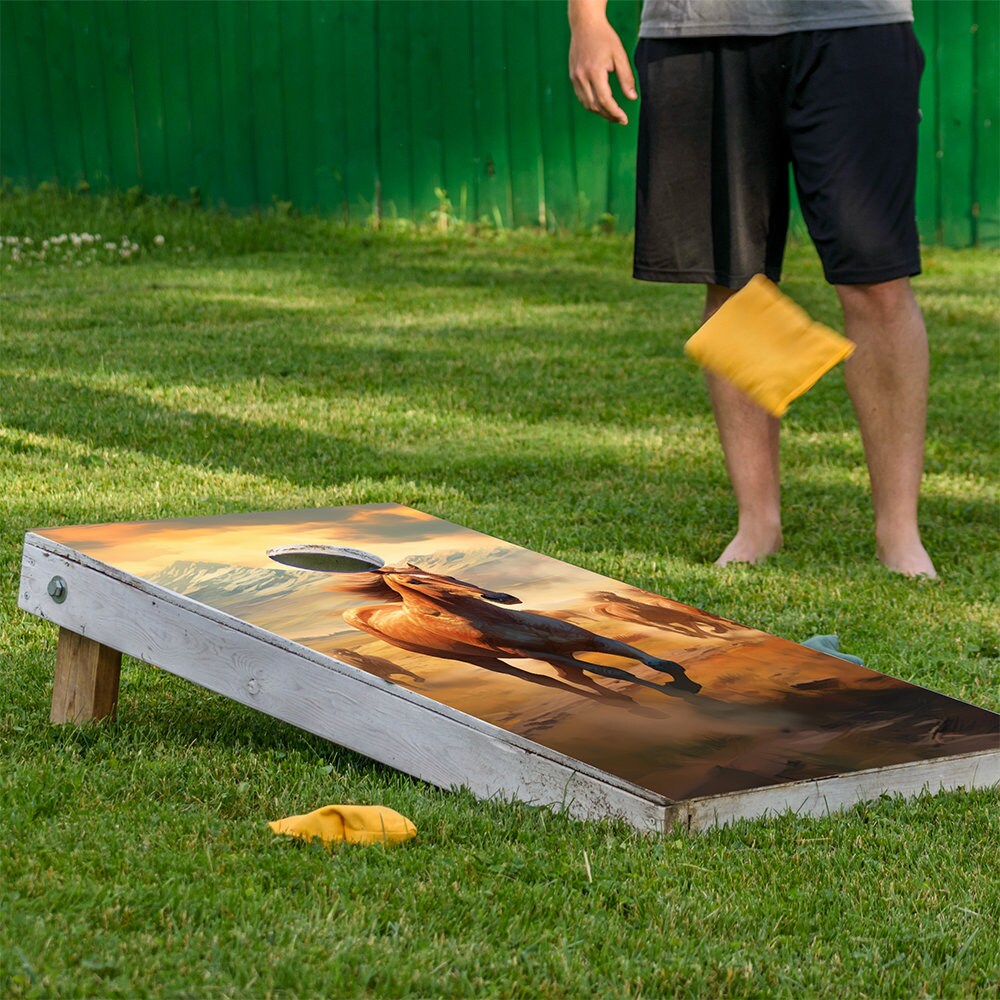 Horses Farm - Cornhole Board Wrap - Set of 2
