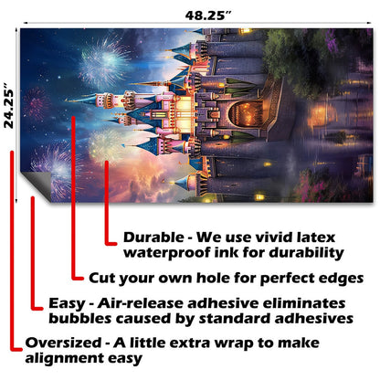 Magic Castles - Cornhole Board Wrap - Set of 2