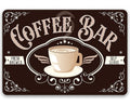 Coffee Bar Fresh Brewed - Metal Sign