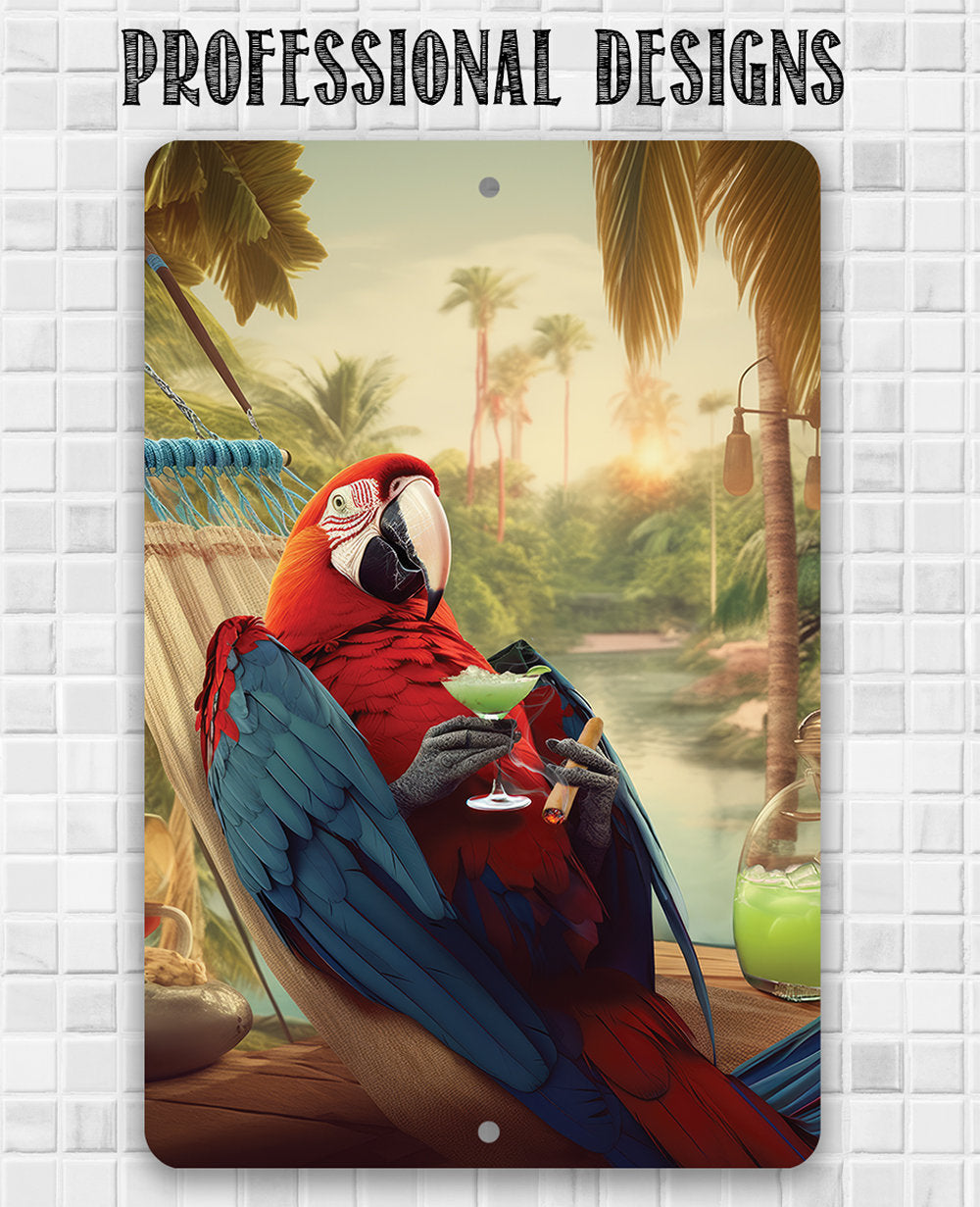 Life is Good Parrot - Metal Sign