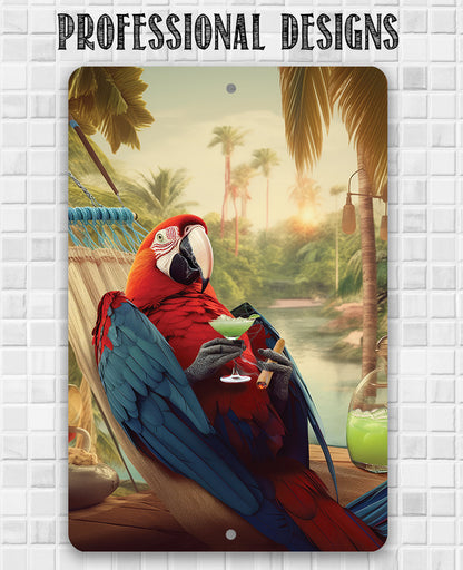 Life is Good Parrot - Metal Sign