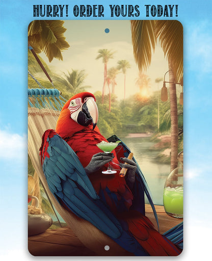 Life is Good Parrot - Metal Sign