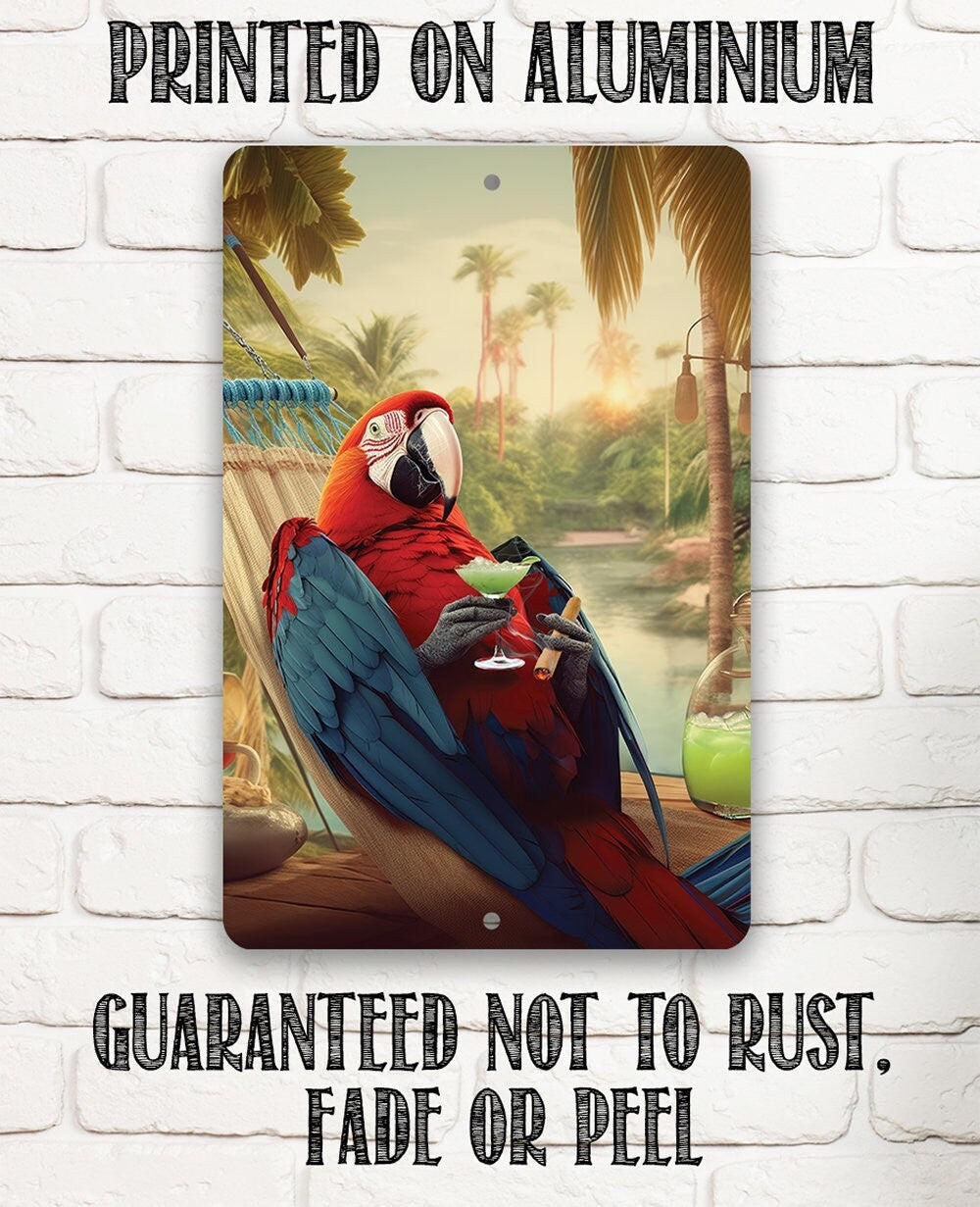 Life is Good Parrot - Metal Sign