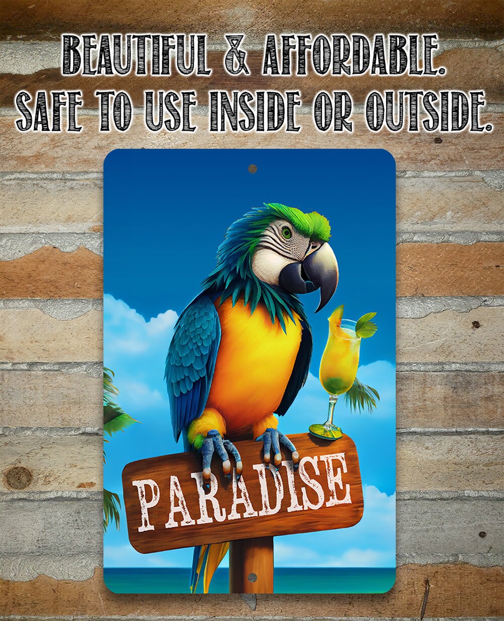 Paradise Parrot - Metal Sign
