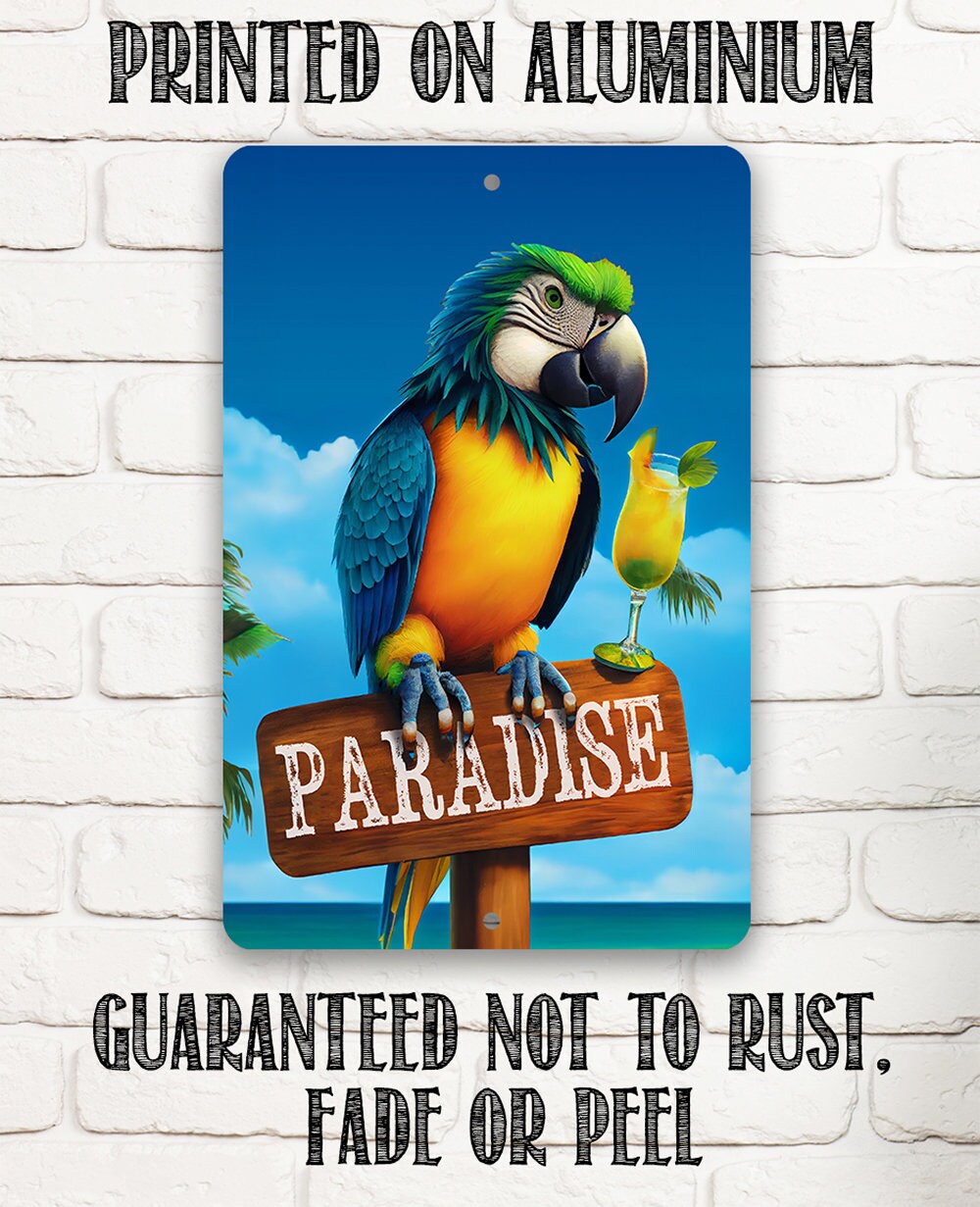 Paradise Parrot - Metal Sign