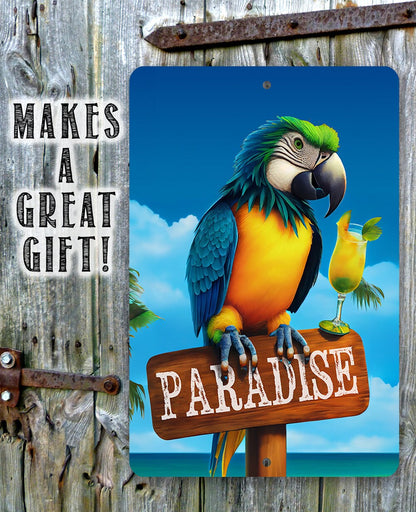 Paradise Parrot - Metal Sign