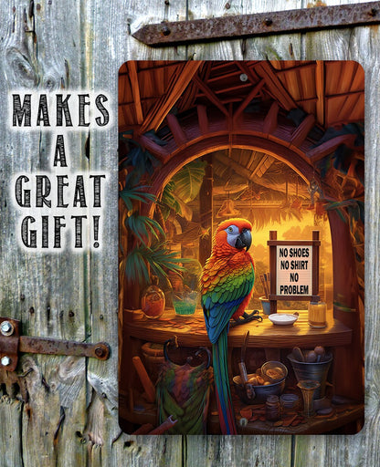 Tiki Bars Parrot - Metal Sign