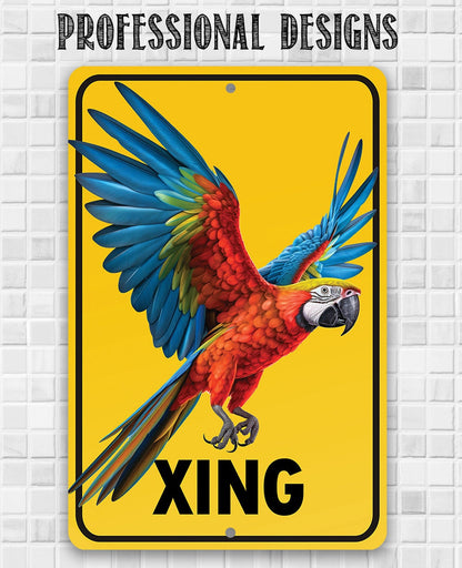 Parrot Crossing - Metal Sign