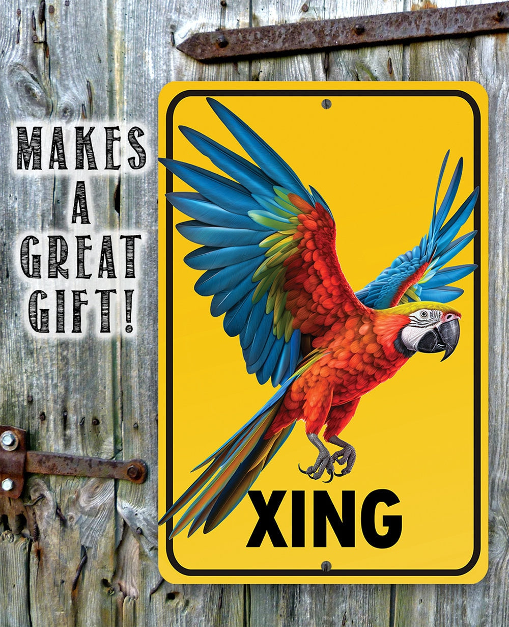 Parrot Crossing - Metal Sign