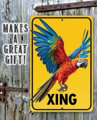Parrot Crossing - Metal Sign