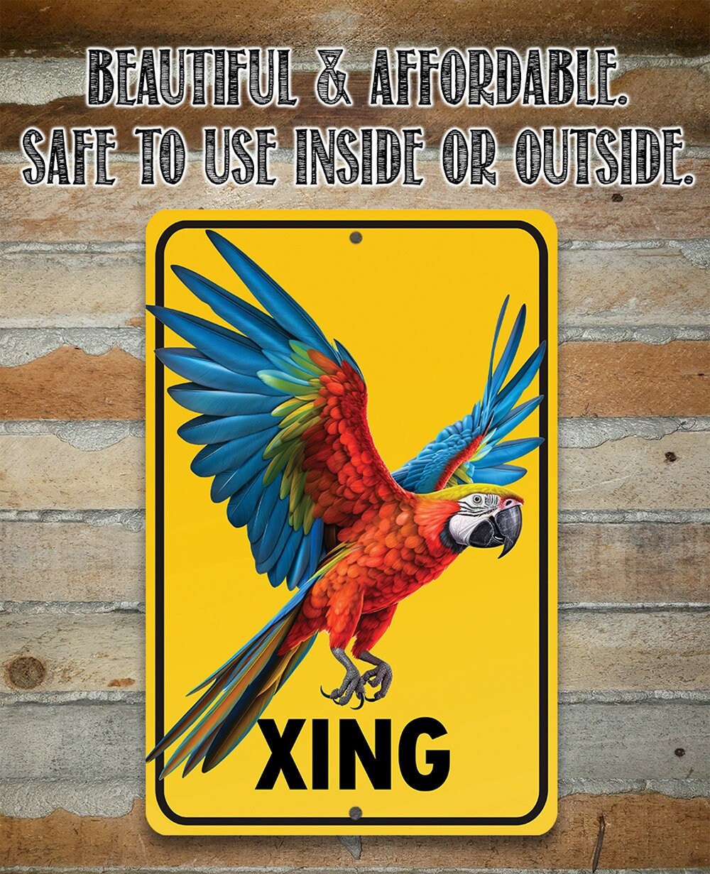 Parrot Crossing - Metal Sign