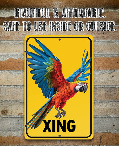 Parrot Crossing - Metal Sign